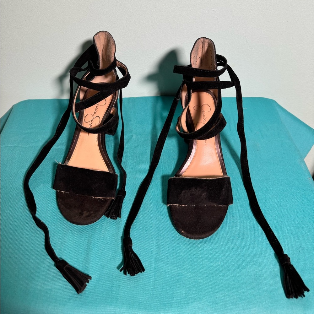 Jessica Simpson Black Suede Sandal